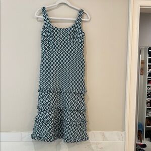 Anthropologie Floral Sleeveless Tiered Dress